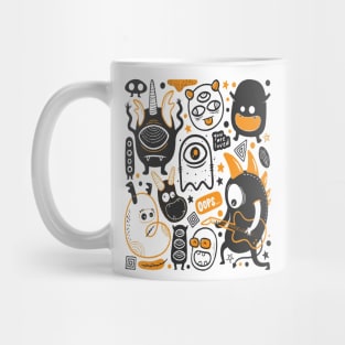 funny monsters doodles Mug